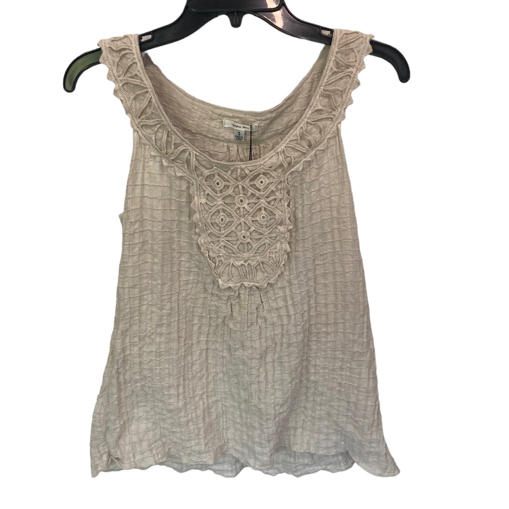 Sophia Max‎ Celeste Sleeveless Blouse Beige Size Small